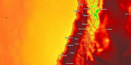 Mapa ola de calor chile